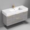 Modern Bathroom Vanity, Wall Mounted, 48